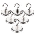 thumbnail image 1 of Fuertes ganchos magnéticos de neodimio, imanes resistentes con gancho, fuerte protección que facilitan el gancho para el hogar, la cocina, el lugar de trabajo, la oficina, paquete de 6 WD.WDQZL Hogar, 1 of 4