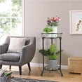 thumbnail image 4 of Plant Stand Indoor Outdoor 2 Tier Tall Metal Potted Holder Rack Flower Pot Stand Heavy Duty Plant Shelf Rustproof Iron Multiple Plant Round Supports Rack for Planter Corner Garden (20inchs-2Pack), 4 of 7