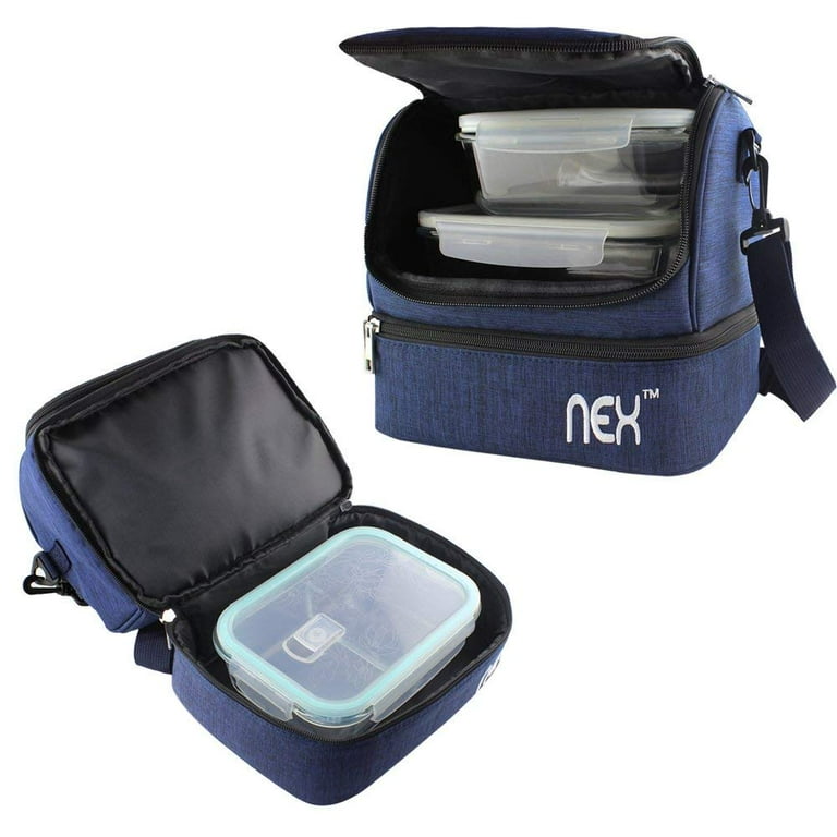 NEX Double-cooler Insulated Lunch Box - Large Capacity - Walmart.com