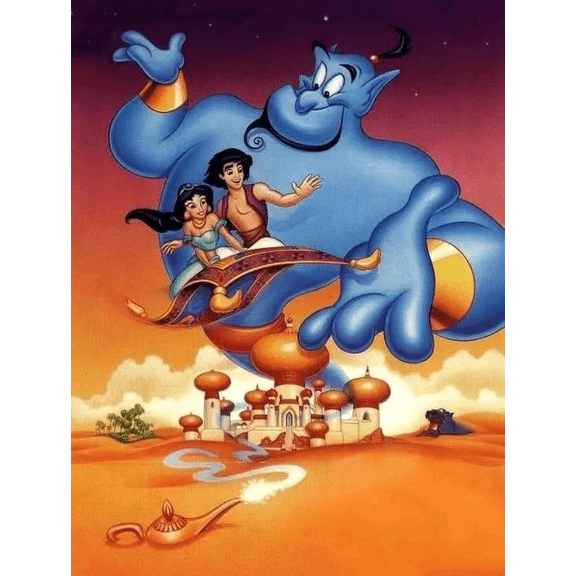 Diamond Painting Kits for Adults Aladdin Magic Lamp Diamond Art 5D Paint with Diamonds DIY Painting Kit Paint by Number with Gem Art 12" X 16"