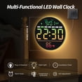 thumbnail image 2 of Reloj de pared Maxstar de 8" con temporizador LED RGB, alarma y temperatura, 2 of 7