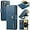 Blue, variant on Magnetic Detachable Wallet Stand Leather Phone Case for iPhone X XS XR SE 8 7 6 6S Plus Max, Business Coin Purse Shell, Unique Card Holder Back Cover(Blue,7/8)