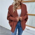 thumbnail image 2 of Cardigan Épais à Manches Courtes en Tricot pour Femmes, 2 of 6