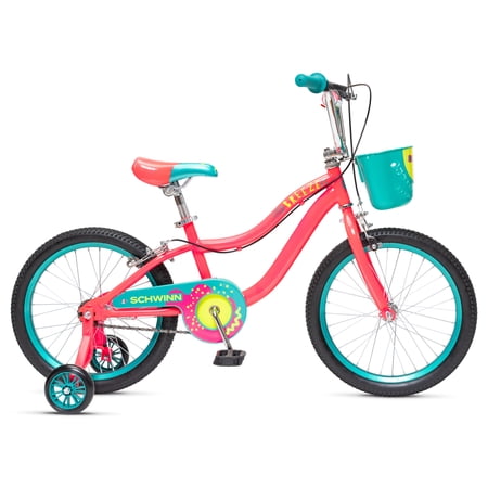 Schwinn Breeze Kids’ Bike  18 in. with Basket  Girls  Pink
