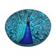 thumbnail image 1 of Disketp Beautiful Blue Peacock Funda Redonda para Taburete, Funda de Cojín para Silla de Bar Suave y Elástica-13 inch, 1 of 7