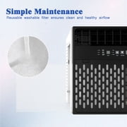 12000 BTU (ASHRAE) / 6300 BTU (DOE) Inverter Window Air Conditioner Unit,U-Shaped Saddle Portable AC Adjustable Windows Kit Washable Filter,Includes Remote Programmable Timer