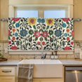thumbnail image 2 of Yayeee Kitchen Curtains Tier Set of 2 Light Filtering 57"x24" Over Sink Window Panels, Vibrant Floral, 2 of 7