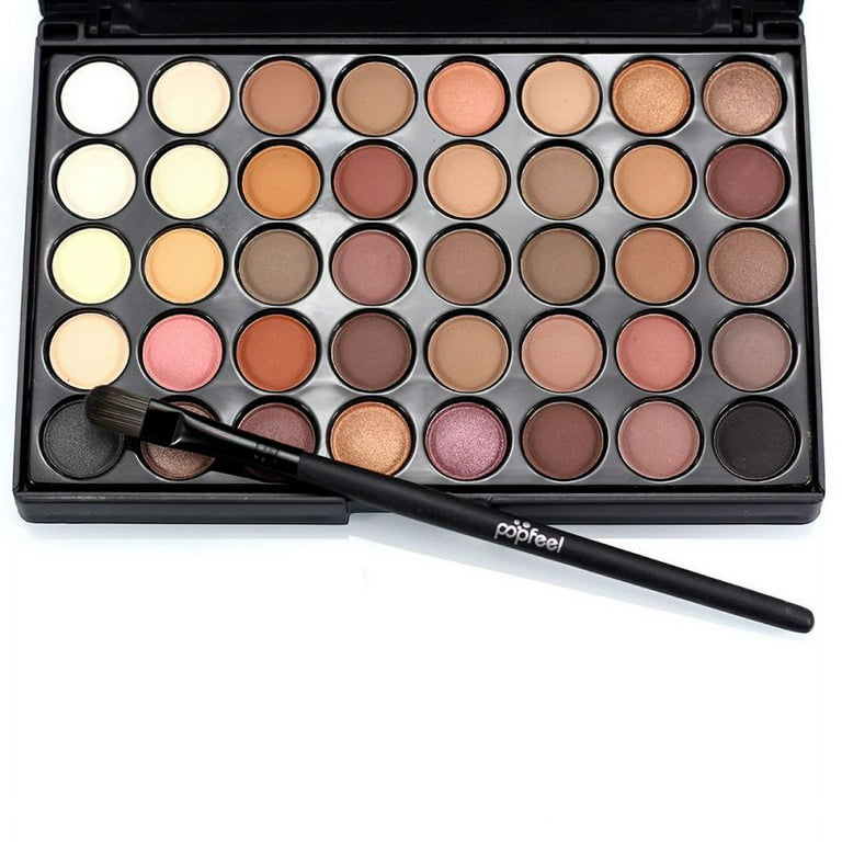 Mancro Cosmetic Matte Eyeshadow Cream Makeup Palette Shimmer Set 40 Color+  Brush Set