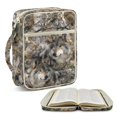 thumbnail image 2 of Xixirimido Bible Cover, Bible Carrying Book Case for Women Men, Multi-pocket Protective Church Organizer Bag with Handle Christian Gift, Wolves Retro Forest Camo Pattern, 2 of 7