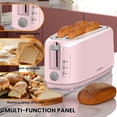 thumbnail image 2 of 【Ultra-Slim Space-Saving】4-Slice Long Slot Toaster, Dual 10-Inch Slots, 6 Shade Settings with Cancel/Reheat/Defrost, Removable Crumb Tray, Easy to Store Vertically, 2 of 6