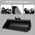 thumbnail image 4 of HUAYEE 800mm Toothless Bucket with Pins – Heavy-Duty Attachment for 1-1.8 Ton Mini Excavator.in-Stock in The US, 90MM/3.54in Span, 25MM/0.98in Hole Diameter, 90MM/3.54in Central Wheelbase, 4 of 11