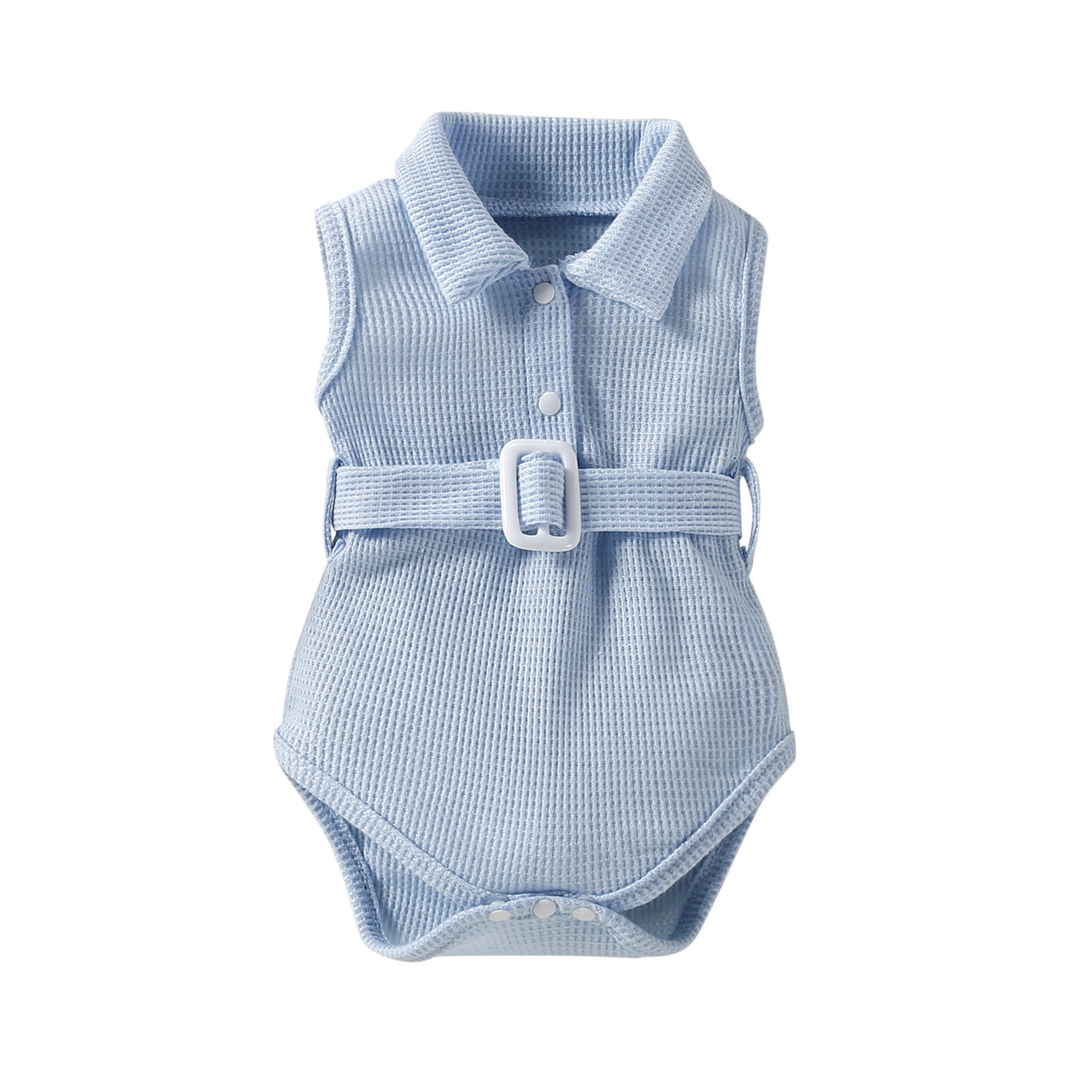 Ierhent Baby Girls' Clothing Unisex Baby Onsies Solid Baby Bodysuit Romper Blank for Boys Girls(Blue,90)