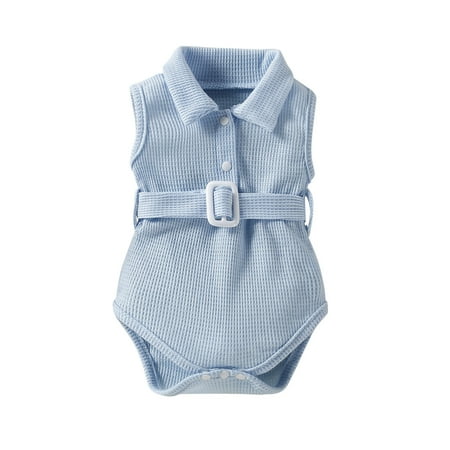 

ZHAGHMIN Baby Girl Clothes Summer Jumpsuit Set Toddler Kids Girls Cute Soild Sleeveless Romper Jumpsuit Belt Cloths 18 Girl Clothes Preemie Girl Jacket Baby Girls Long Sleeve Bodysuits In To