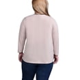 thumbnail image 3 of Plus Size 3/4 Sleeve Piped Top, 3 of 4