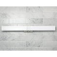 thumbnail image 2 of Possini Euro Design Exeter Modern Wall Mount Light LED Brushed Nickel Silver Metal 36" Wide Vanity Bar Fixture Rectangular Silk Screened Glass Shade Decor for Bathroom Over Mirror House Home, 2 of 4