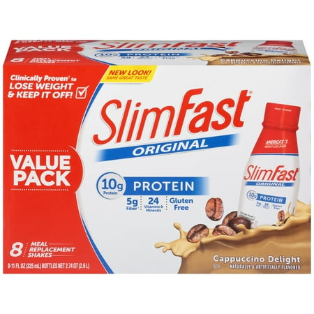 SlimFast® Original Cappuccino Delight Meal Replacement Shakes 8-11 fl. oz. Bottles