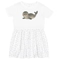 thumbnail image 3 of Inktastic Adorable Seal Illustration Cute Animal Art Girls Toddler Dress, 3 of 5