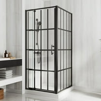 Haven-SP 36 in. W x 72 in. H Corner Shower Enclosure,6mm Clear Glass,Pivot Shower Doors,Brushed Nickel,Not Shower Base