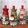 thumbnail image 4 of Inteprter Lentejuelas Cubierta de botella de vino Cordón Tridimensional Papá Noel de comedor Navidad Beber Ropa Bolsa Fiesta Accesorios Kits de decoración para fiestas Beige Inteprter HA068794-03, 4 of 6