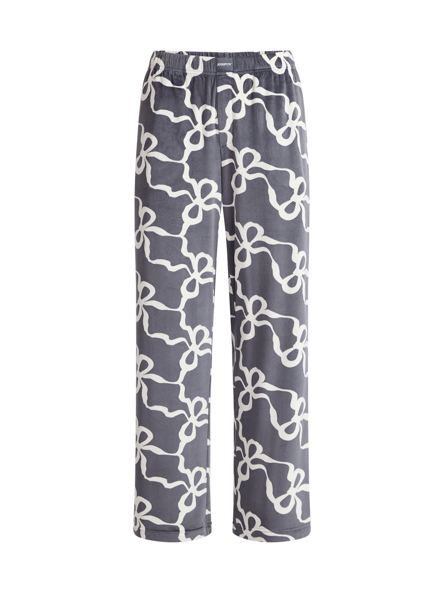 Joyspun Women's Velour Wide-Leg Sleep Pants, Size XS-3X