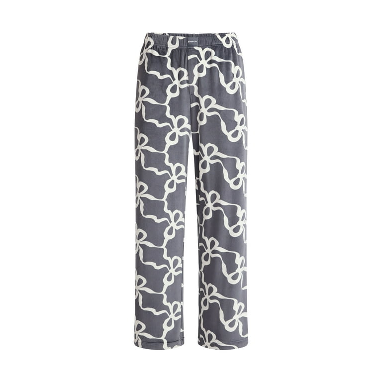Joyspun Women's Velour Wide-Leg Sleep Pants, Size XS-3X
