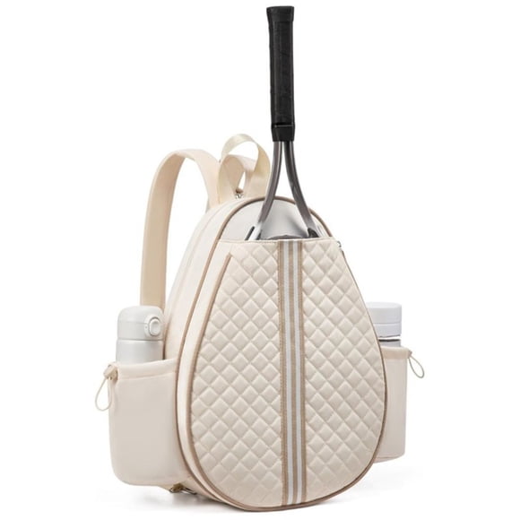 Pickleball Bag Lightweight Crossbody Pickleball Sling Bag Pickleball Paddle Bag Beige