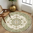 thumbnail image 3 of Sage Green Round Rug 5ft Washable Circle Kitchen Rugs Non Slip Southwest Tribal Antique Boho-Chic Country Large Area Rug Indoor Floor Carpet for Bedroom Living Room Home Office Dining Room Nursery, 3 of 8