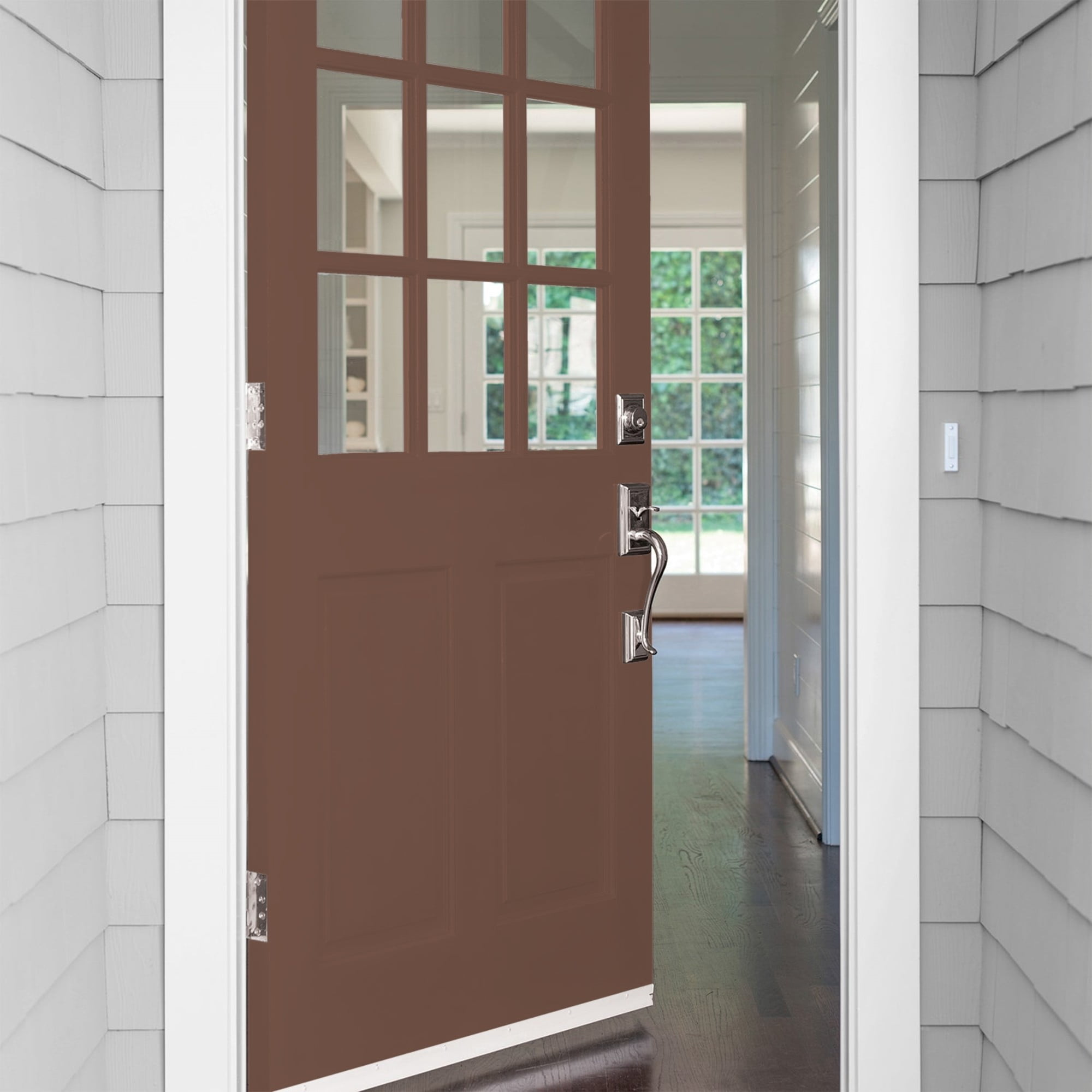 Glidden HEP Bigfoot / Brown Satin Exterior Paint with Primer, 1 Gallon