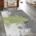 thumbnail image 2 of Sage Green Cement Gray Area Rugs 4'x6', Washable Small Throw Rugs for Office Bathroom, Modern Abstract Art Green Indoor Outdoor Rug Non-Slip Low Pile Carpet Runner Reversible Floor Mats, 2 of 8