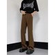 thumbnail image 5 of Pantalones de verano acampanados para hombre, pantalones de traje holgados con boca de campana para hombre, pantalones formales negros, moda vintage, antiarrugas, 2024, 5 of 5