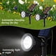 thumbnail image 2 of Iluminación solar para exteriores, luces LED para jardín, luces para paisaje, focos para suelo o pared, IP67, resistente al agua, apto para jardín, césped, patio, parque, estacionamiento, 2 piezas, 2 of 5