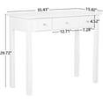thumbnail image 2 of Small Writing Desk with Drawers Study Table for Adults/Student, Vanity Makeup Dressing Table White, 2 of 8