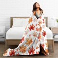 thumbnail image 3 of Maple Leaf Blanket Fall Autumn Throw Blanket Fall Gifts Flannel Blanket Plush Lightweight Soft Cozy Warm Fuzzy Fleece Autumn Bedroom Decor for Woman Men Couch Bed Sofa 50"X40", 3 of 6