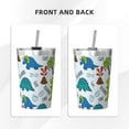 thumbnail image 3 of PAYOHTO Dino Funny Cartoon Dinosaurs Insulated Stainless Steel Tumbler 12 oz Thermos Come with Straw Kids Leak-Proof Travel Mug Cup, 3 of 7
