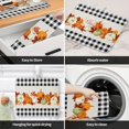 thumbnail image 4 of Fall Harvest Pumpkins Dish Drying Mats for Kitchen Counter,Buffalo Check Black White Microfiber Absorbent Dish Drainer/Rack Mat,Reversible Hangding Quick Drying kitchen Drying Mat,18x24inch, 4 of 6