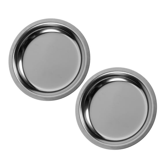 Hemoton 2 Pcs Stainless Steel Tea Bag Holder Round Teabag Coaster Tray Tea Bag Saucer Seasoning Dish For Home Tea Party Kitchen Restaurant