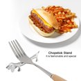 thumbnail image 1 of Novel Metal Dog Pattern Chopstick Stand, Sturdy and Durable Table Decorative Ornament for Fork, Reusable and Fashionable, 1 of 8