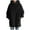 Black, variant on Long Zip Up Hoodie Jacket for Women Fall Winter Long Sleeve Plain Hooded Sweatshirt Jacket with Pockets Coat Outerwear