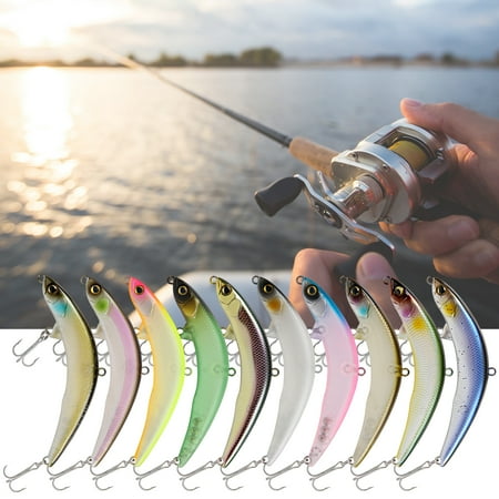 Happy Date Fishing Gifts for Anglers Fishing Lure Bass with Topwater Floating Rotating Tail Artificial Hard Bait Fishing Lures Swimbaits Slow Sinking Hard Lure Fishing Tackle Kits