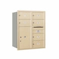 thumbnail image 4 of Salsbury Industries Recessed Private 8 Door Rear Load 4C Horizontal Mail Center with 1 Parcel Locker, 4 of 4
