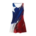 thumbnail image 5 of Sundresses for Women 1776-2026 250 Anniversary USA Flag Print V Neck Mini Tank Dress Beach Dress with Pocket, 5 of 6