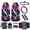 Camo Hunting Pink, variant on Jeiento Camo Hunting Front Car Seat Cover Full Set 12 PCS with Steering Wheel Cover Seatbelt Pad Armrest Pad Coasters Garbage Bins Rear View Mirror Cover Keychain Air Vent Storage Pouch Pink