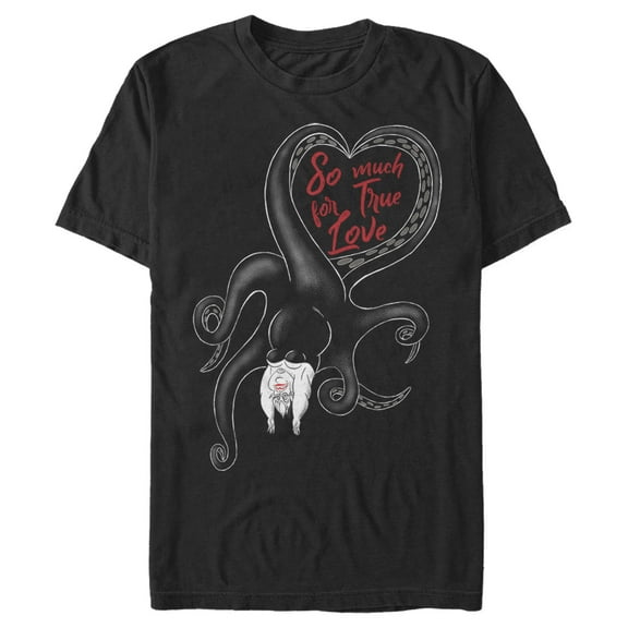 Men's The Little Mermaid Ursula The Sea Witch So Much For True Love  Graphic Tee Black Small