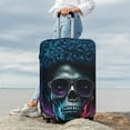thumbnail image 7 of Gukieu Punk Style Blue Haired Skull Print Suitcase Protective Cover, Elastic Zipper Buckle Suitcase Protective Cover, Suitable for Travel, Business Trip-X-Large, 7 of 7