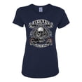 thumbnail image 2 of Lucky 7 Live to Ride Bikes Booze Broads USA Est 1903 | Womens Fashion Graphic T-Shirt, Navy, Large, 2 of 4