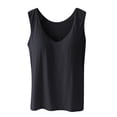 thumbnail image 5 of Bras for Women,Upgraded Seamless Camisole Undershirt for Women Built-in Removable Bra Pads Sleeveless Soft Innerwear Summer,Sports Bras for Women,Black,M, 5 of 5