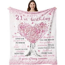 21st Birthday Gifts for Her, 21st Birthday Decorations, 21 Year Old Birthday Gifts for Her, Gifts for 21st Birthday Female, Best Gifts for 21 Year Old, 21st Birthday Gift Ideas Blanket