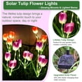 thumbnail image 4 of Tikeitoo Solar Tulip Lights Outdoor Flower Garden Lights with Bendable Stems - IP65 Waterproof 800mAh for 12H Lighting - Auto On/Off Garden Decor - Gifts for Mom, 4 of 9