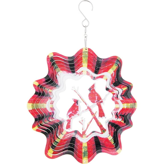 Homarden Metal Garden Wind Ornament – 6 x 6 Inch Stainless Steel 3D Bird Outdoor Decor with Hanging Hook, Yard & Lawn Art Decoration