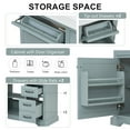 thumbnail image 2 of 36" Bathroom Vanity with Ceramic Sink, Modern Bathroom Storage Cabinet with 4 Drawers and 1 Soft Closing Door, Freestanding Bathroom Vanities, Solid Wood Frame, Grey, 2 of 7